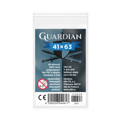 Obaly na karty Guardian pro karty 41 × 63 mm - 100 ks Albi Albi