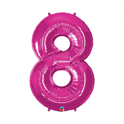 Balónek fóliový 92 cm číslo 08 magenta Albi Albi