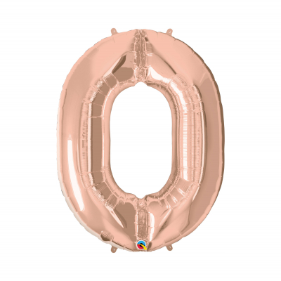 Balónek fóliový 92 cm číslo 0 rose gold Albi Albi