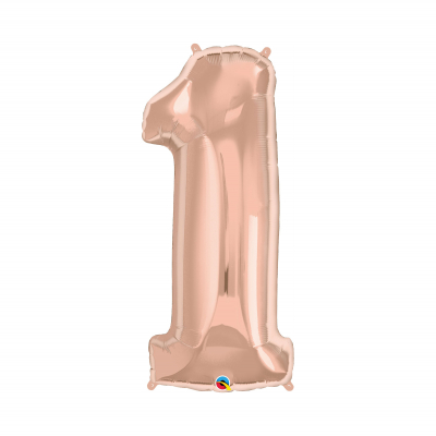 Balónek fóliový 92 cm číslo 01 rose gold Albi Albi