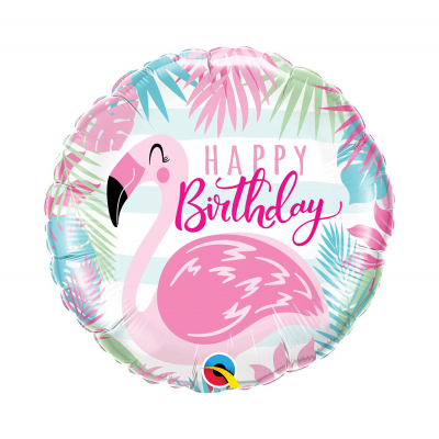 Balónek fóliový Happy Birthday plameňák Albi Albi