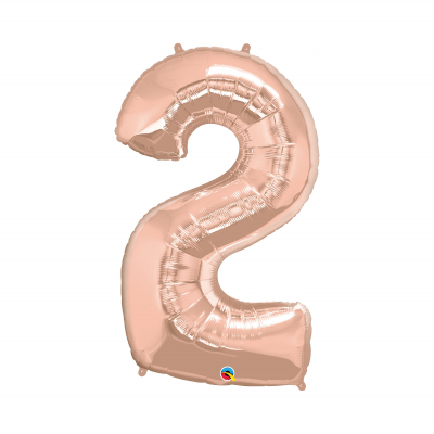 Balónek fóliový 92 cm číslo 2 rose gold Albi Albi
