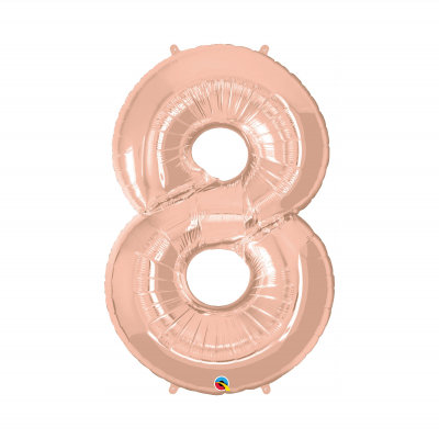 Balónek fóliový 92 cm číslo 08 rose gold Albi Albi