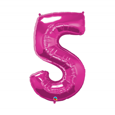 Balónek fóliový 92 cm číslo 05 magenta Albi Albi