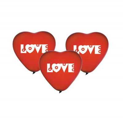 Balónky latexové Srdce Love červené 5 ks Albi Albi