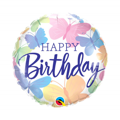 Balónek fóliový Happy Birthday Kolo motýli Albi Albi