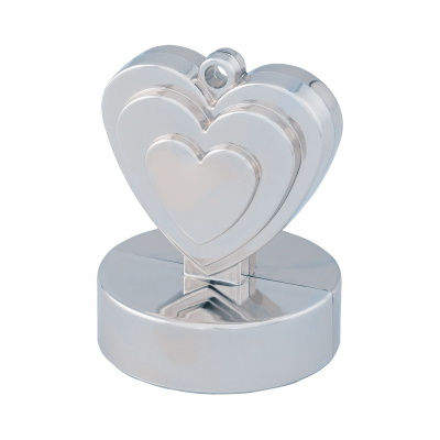 Těžítko na balónky Srdce stříbrné Albi Albi