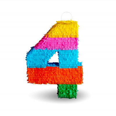 Piňata barevná číslo 4