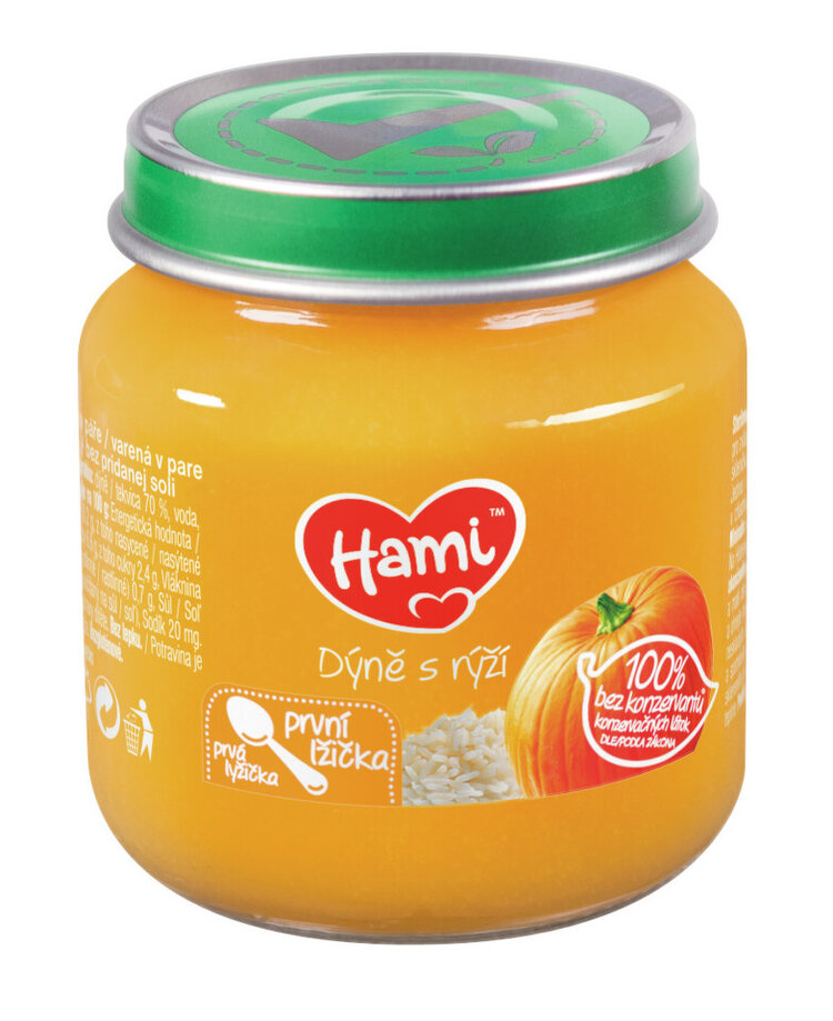 Hami Dýně s rýží první lžička 125 g Hami