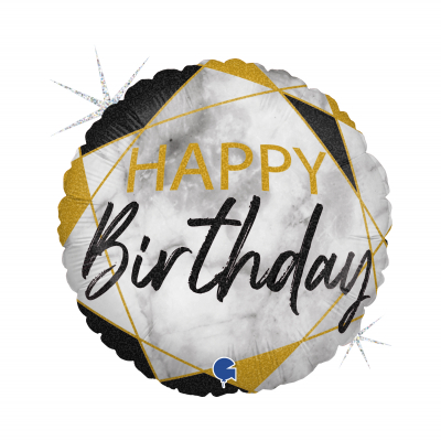 Balónek fóliový Happy Birthday Kolo mramor Albi Albi