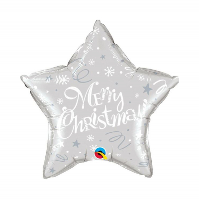 Balónek fóliový Merry Christmas Hvězda stříbrná Albi Albi