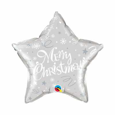 Balónek fóliový Merry Christmas Hvězda stříbrná Albi Albi