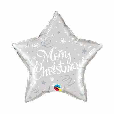 Balónek fóliový Merry Christmas Hvězda stříbrná Albi Albi