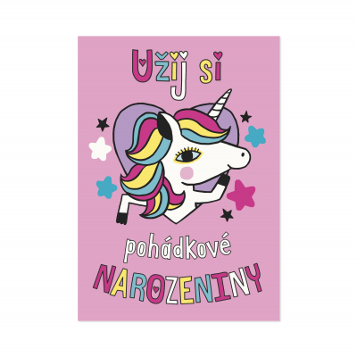 Narozeninové přání - Jednorožec Albi Albi