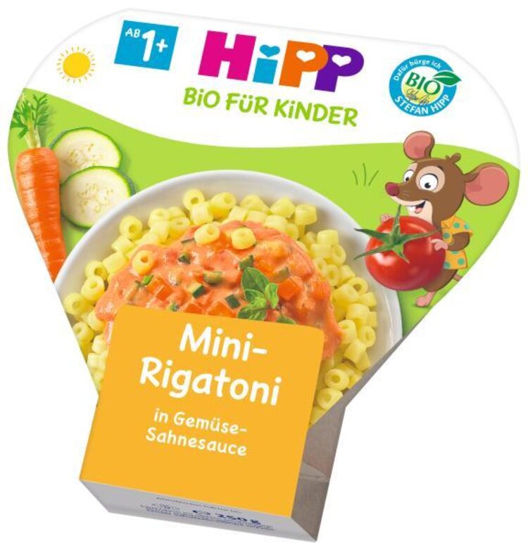HIPP BIO Mini Rigatoni se zeleninou ve smetanové omáčce 250g HiPP