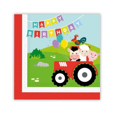 Ubrousky Happy Birthday Farma 8 ks Albi Albi