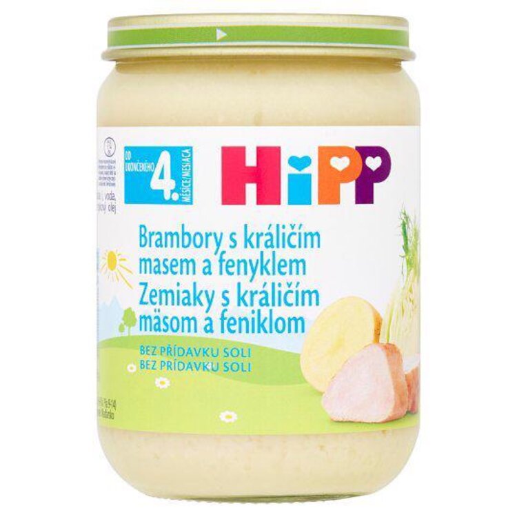 HiPP brambory s králičím masem a fenyklem 190 g HiPP