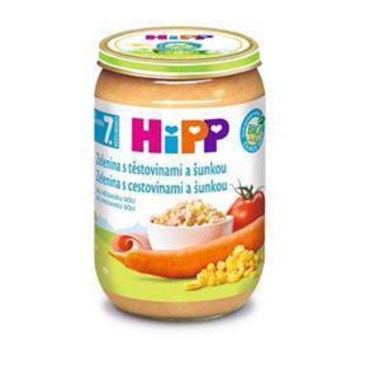 HiPP BIO Zelenina s těstovinami a šunkou 220 g HiPP