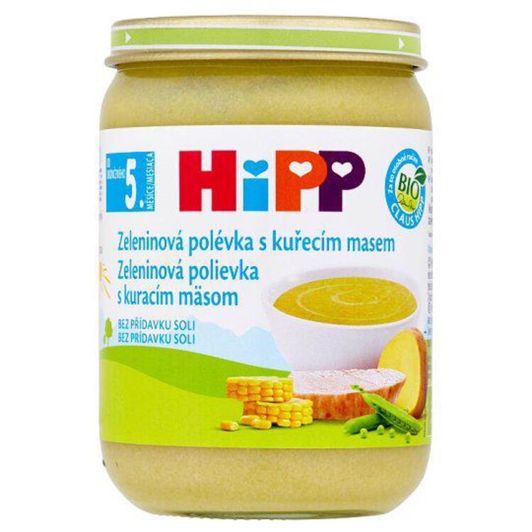 HiPP BIO zeleninová polévka s kuřecím masem (190 g) HiPP