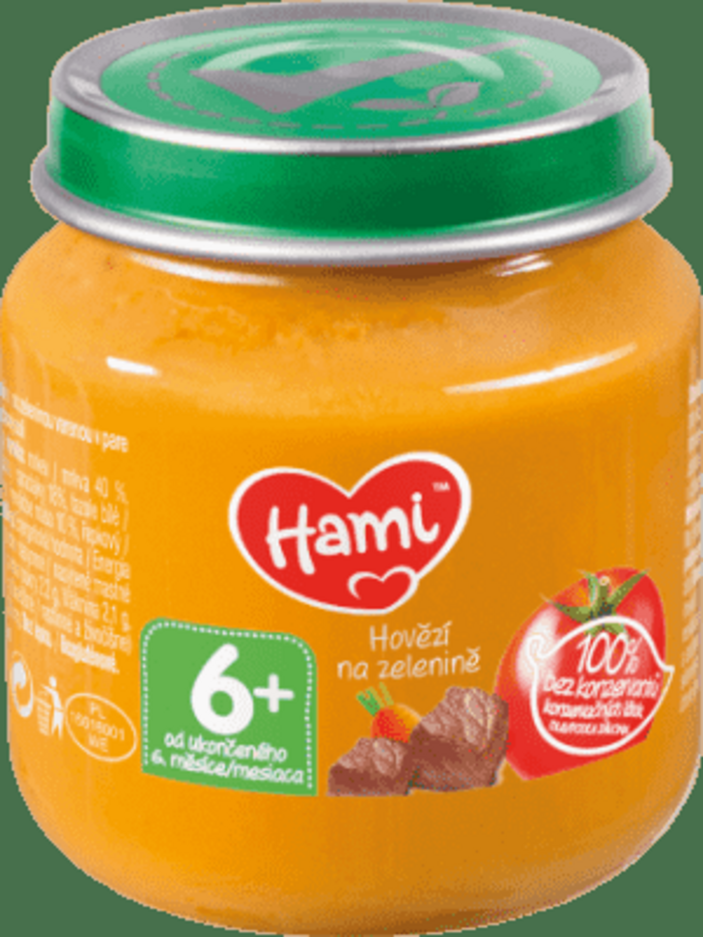 Hami Hovězí na zelenině 6+ 125 g Hami