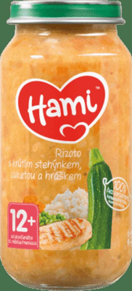 Hami rizoto s krůtím cuketou a hrášek 250 g Hami