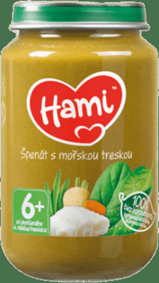 Hami Špenát s mořskou treskou 200 g Hami