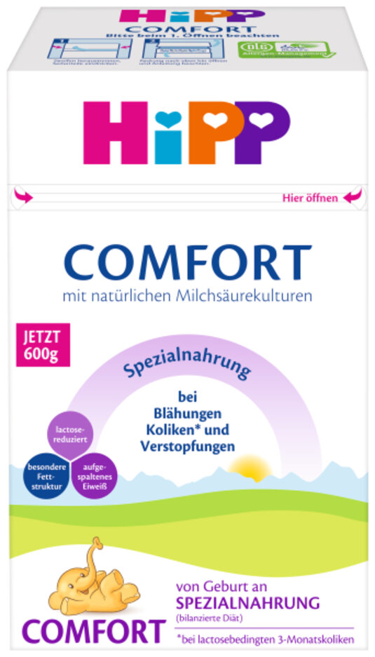 HiPP Comfort Speciální kojenecká výživa od narození 600 g HiPP