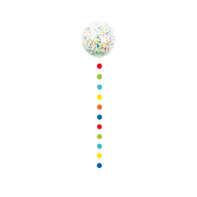 Balón latexový Jambo transparentní s barevným ocasem Albi Albi