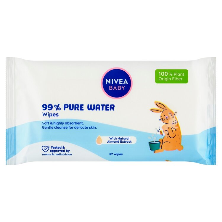 NIVEA BABY 99% Pure Water Čisticí ubrousky 57 ks Nivea