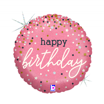 Balónek fóliový Happy Birthday Kolo rose gold Albi Albi