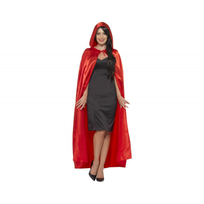 Červený plášt s kapucí saténový Albi Albi