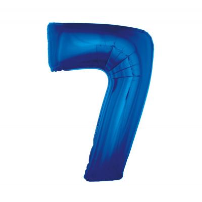 Balónek fóliový 92 cm číslo 07 modrý Albi Albi