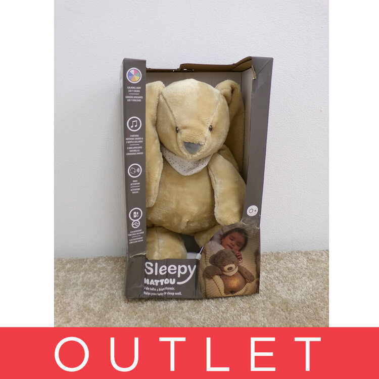 NATTOU Uspáváček plyšový hudební se světýlkem a senzorem pláče 4v1 Sleepy Bunny Pale Brown 0m+ Nattou