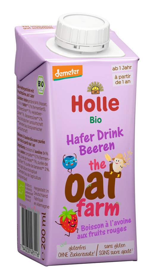 HOLLE BIO Nápoj ovesný Oat Farm s lesními plody pro děti od 12. měsíce