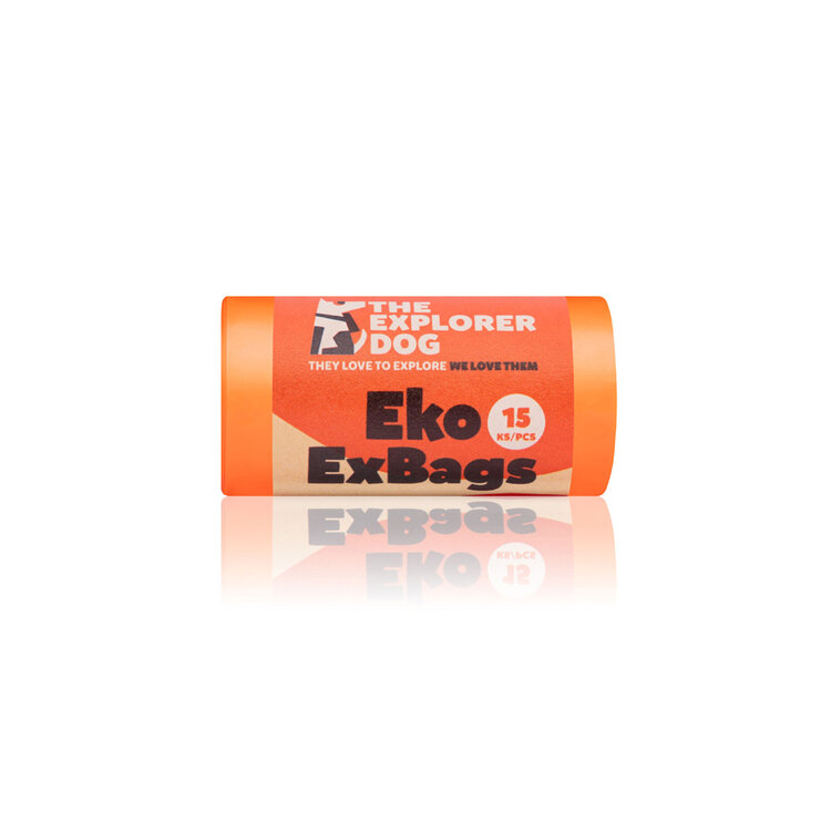 EXPLORER DOG Sáčky recyklované na psí exkrementy - 15 ks v roli EXPLORER DOG