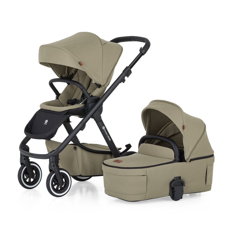 PETITE&MARS Kočárek kombinovaný ICON 2v1 Mossy Green LITE AIR Petite&Mars