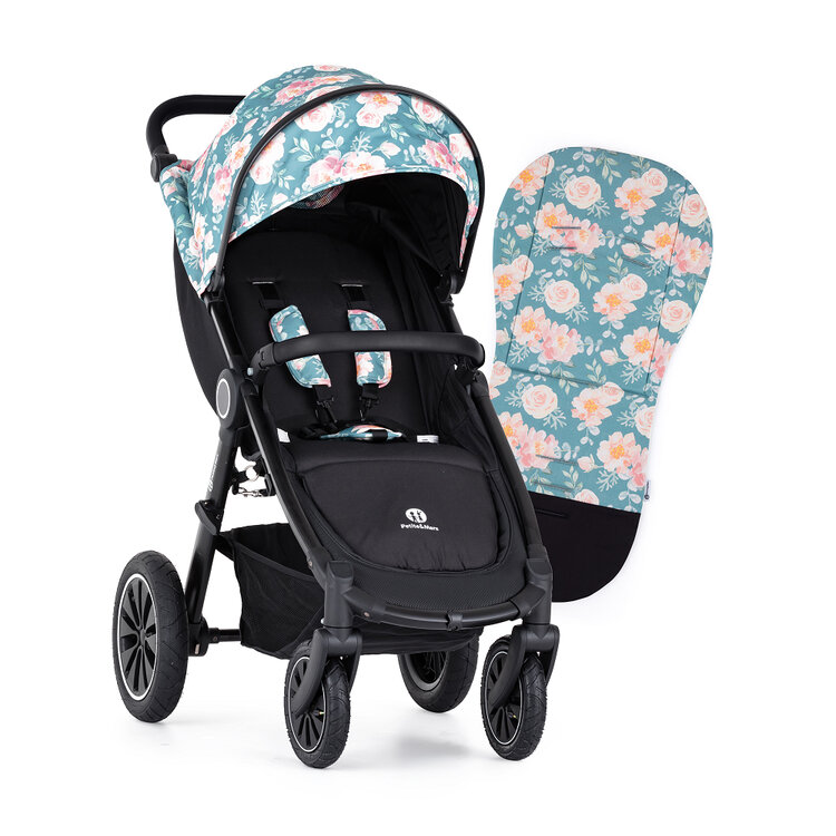 PETITE&MARS Kočárek sportovní Street2 Air Black Limited 100 Roses Complete Petite&Mars