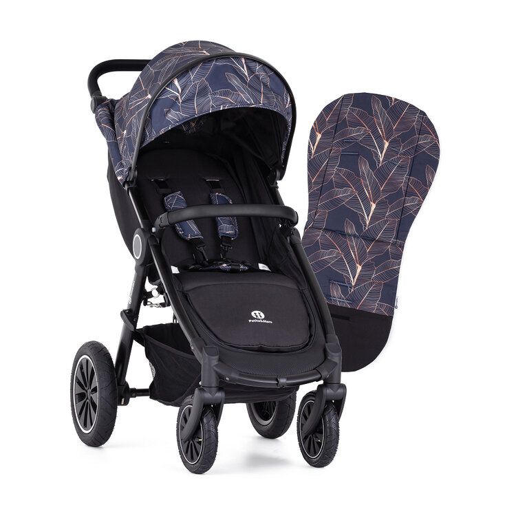 PETITE&MARS Kočárek sportovní Street2 Air Black Limited 100 Palmtree Complete Petite&Mars