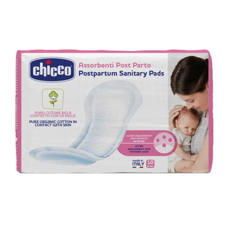 CHICCO Vložky poporodní 100% organická bavlna 10 ks Chicco