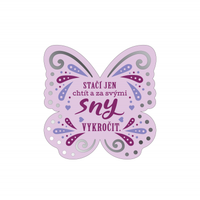 Plaketka motýl - Splněné sny Albi Albi