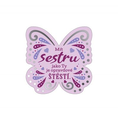 Plaketka motýl - Sestra Albi Albi