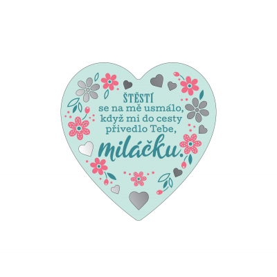 Plaketka srdce - Miláček Albi Albi