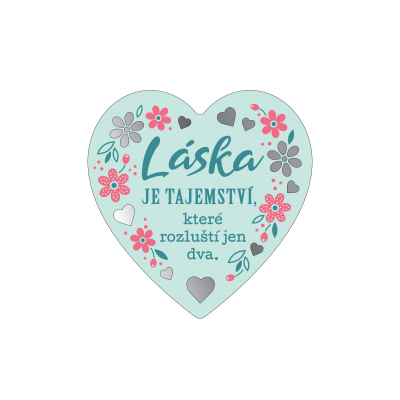 Plaketka srdce - Láska Albi Albi
