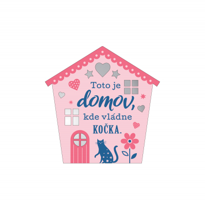 Plaketka dům - Kočka Albi Albi