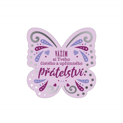 Plaketka motýl - Přátelství Albi Albi