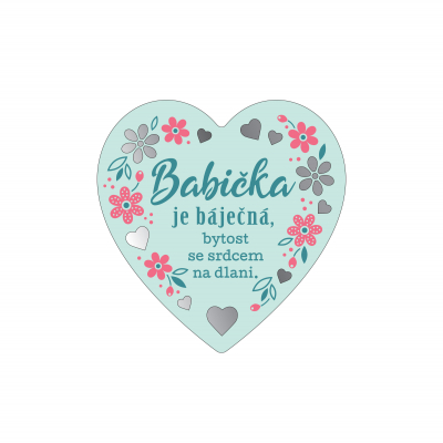 Plaketka srdce - Babička Albi Albi