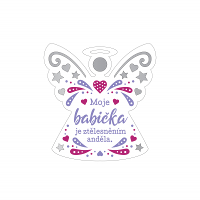 Plaketka anděl - Babička Albi Albi