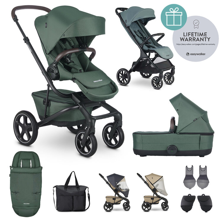 EASYWALKER Kočárek kombinovaný Jimmey Pine Green XXL RWS + Jackey XL Forest Green Easywalker