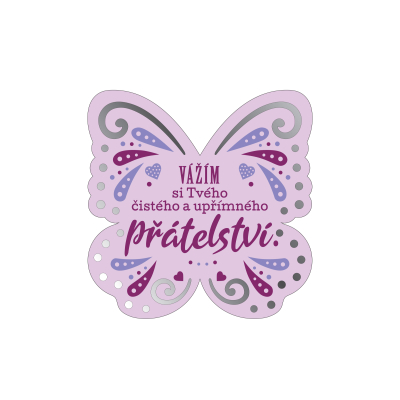 Plaketka motýl - Přátelství Albi Albi