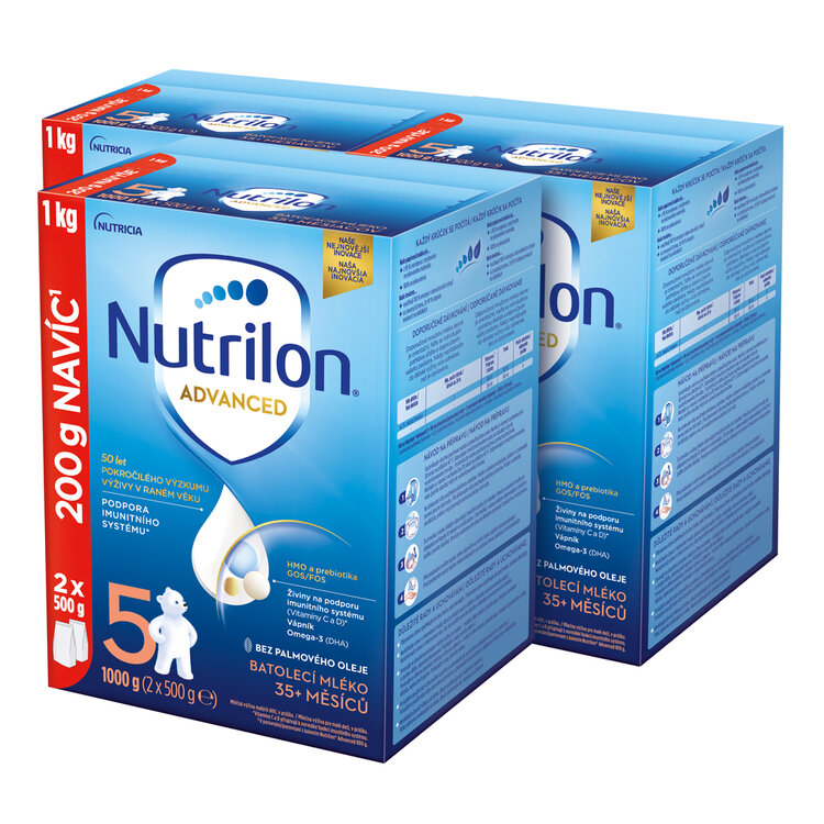 NUTRILON Mléko batolecí 5 Advanced od uk. 35. měsíce 3x1000 g Nutrilon